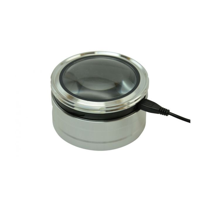 Standlupe - 3x 69mm - Zoom mit LED